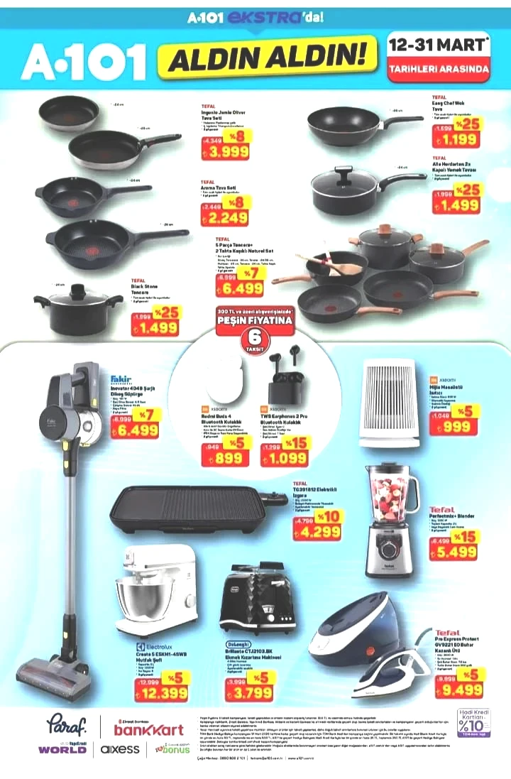 Efsane Tefal ürünleri A101 Online’a özel fiyatlarla: 31 Mart’a kadar A101 Ekstra’da! - Sayfa 1