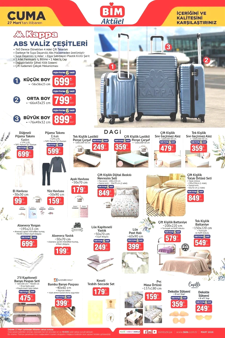 27 MART CUMA BİM AKTÜEL ÜRÜNLER KATALOĞU