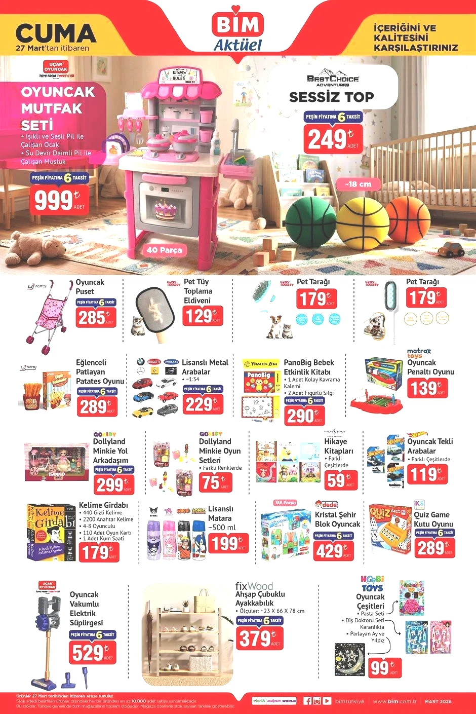 27 MART CUMA BİM AKTÜEL ÜRÜNLER KATALOĞU