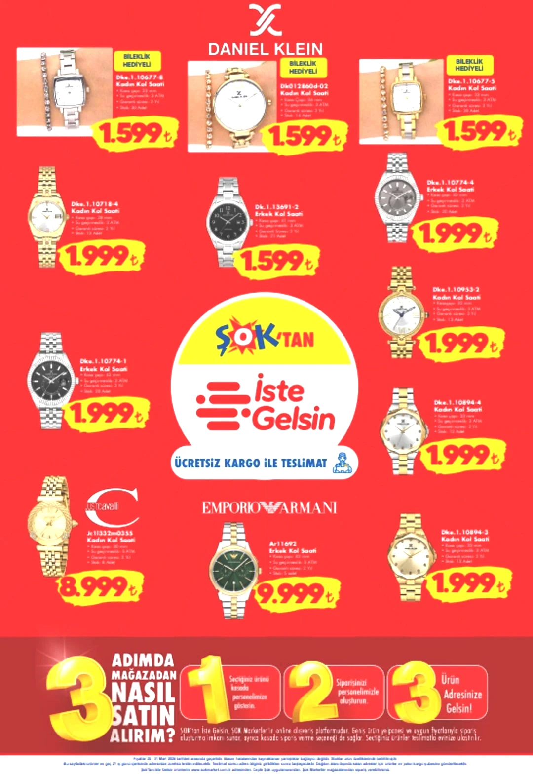 ŞOK'a Armani kol saati geliyor! 25 Mart 2026 ŞOK aktüel katalog yayınlandı! 7