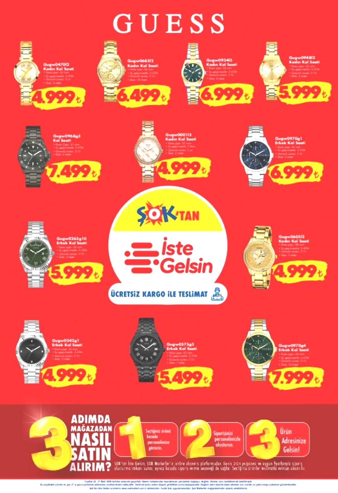 ŞOK'a Armani kol saati geliyor! 25 Mart 2026 ŞOK aktüel katalog yayınlandı! 8