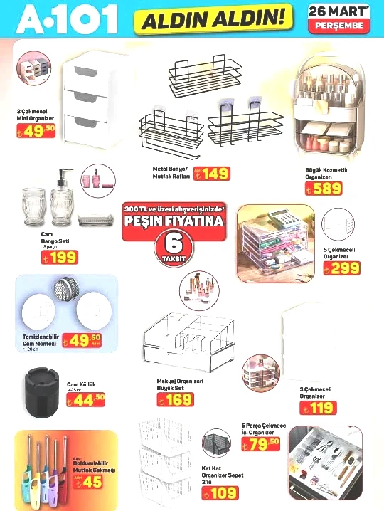 A101 ALDIN ALDIN AKTÜEL İNDİRİM KATALOĞU 26 MART 2026 || A101 afişi bu hafta ürünleri neler A101 broşürü ile oyuncu koltuğu, buzdolabı, çapa motoru, mantar LED masa lambası geliyor...