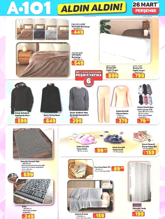 A101 ALDIN ALDIN AKTÜEL İNDİRİM KATALOĞU 26 MART 2026 || A101 afişi bu hafta ürünleri neler A101 broşürü ile oyuncu koltuğu, buzdolabı, çapa motoru, mantar LED masa lambası geliyor...