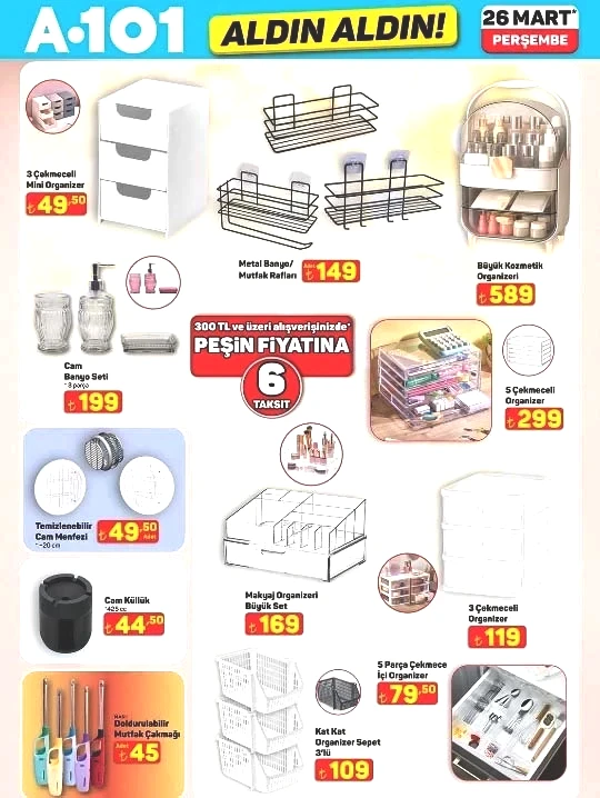 A101’DE BU HAFTA | A101 26 Mart 2026 aktüel indirim kataloğu yayınlandı! Çok uyguna ürünler