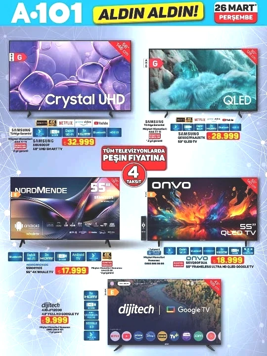 A101’DE BU HAFTA | A101 26 Mart 2026 aktüel indirim kataloğu yayınlandı! Çok uyguna ürünler
