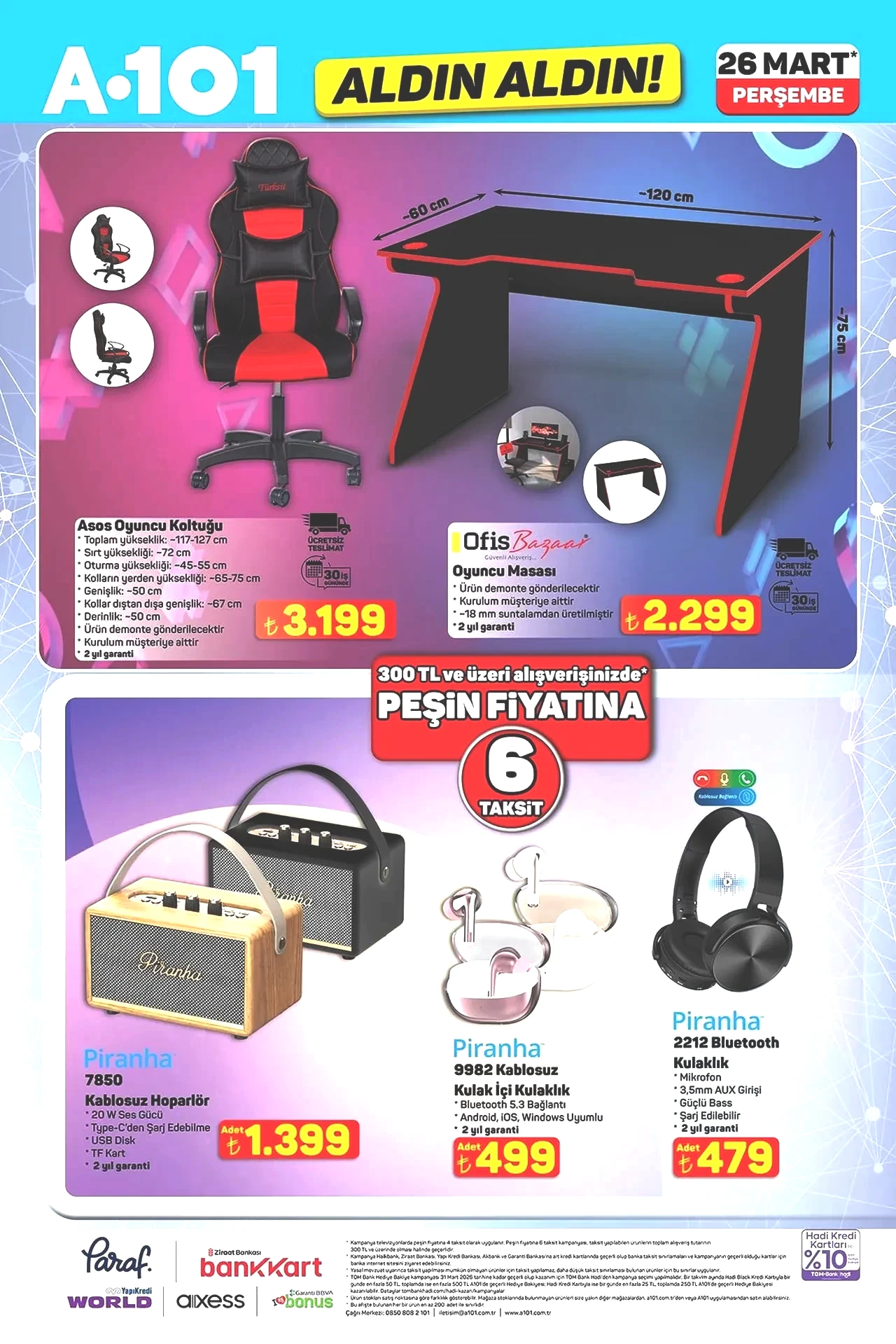 A101 aktüel kataloğu bugün satışta! Katlanabilir koşu bandı, titreşimli spor aleti ve onlarca ürün dikkat çekti