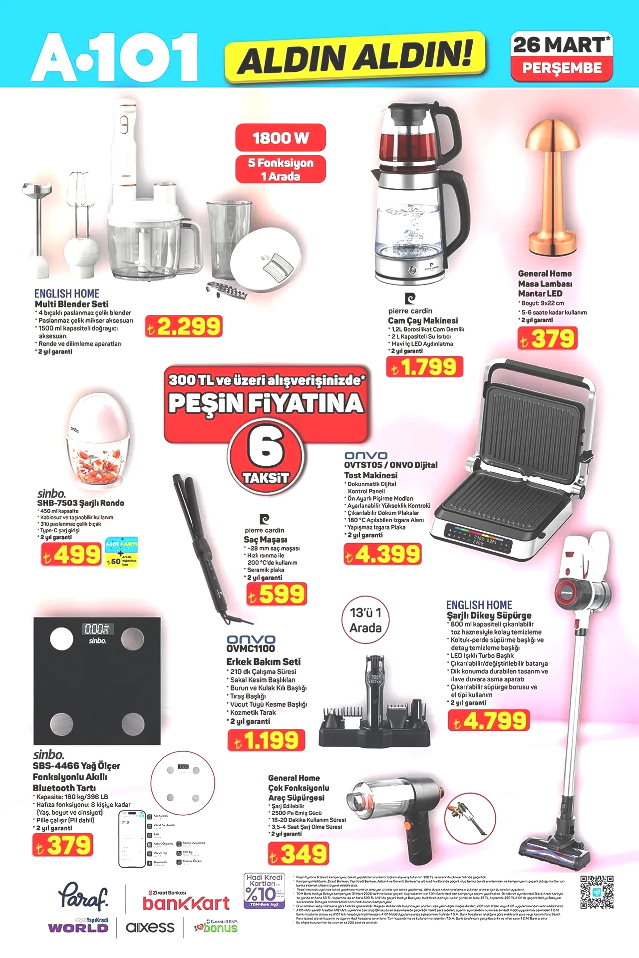 A101 aktüel kataloğu bugün satışta! Katlanabilir koşu bandı, titreşimli spor aleti ve onlarca ürün dikkat çekti