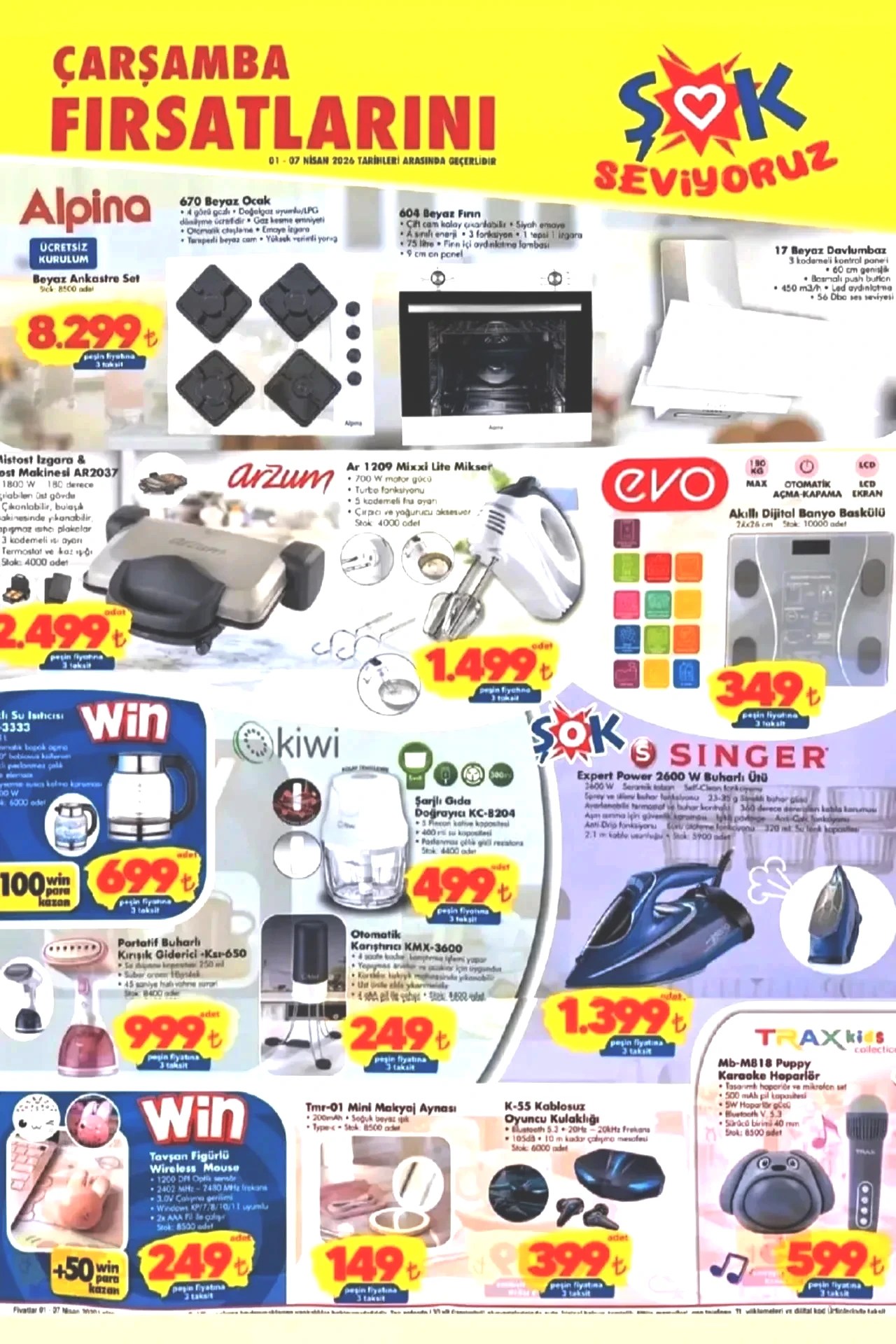 ŞOK Aktüel Ürünler Kataloğu 1-7 Nisan 2026! Makyaj aynası, tencere, oyuncu kulaklığı, tost makinesi ve elektrikli süpürge geliyor