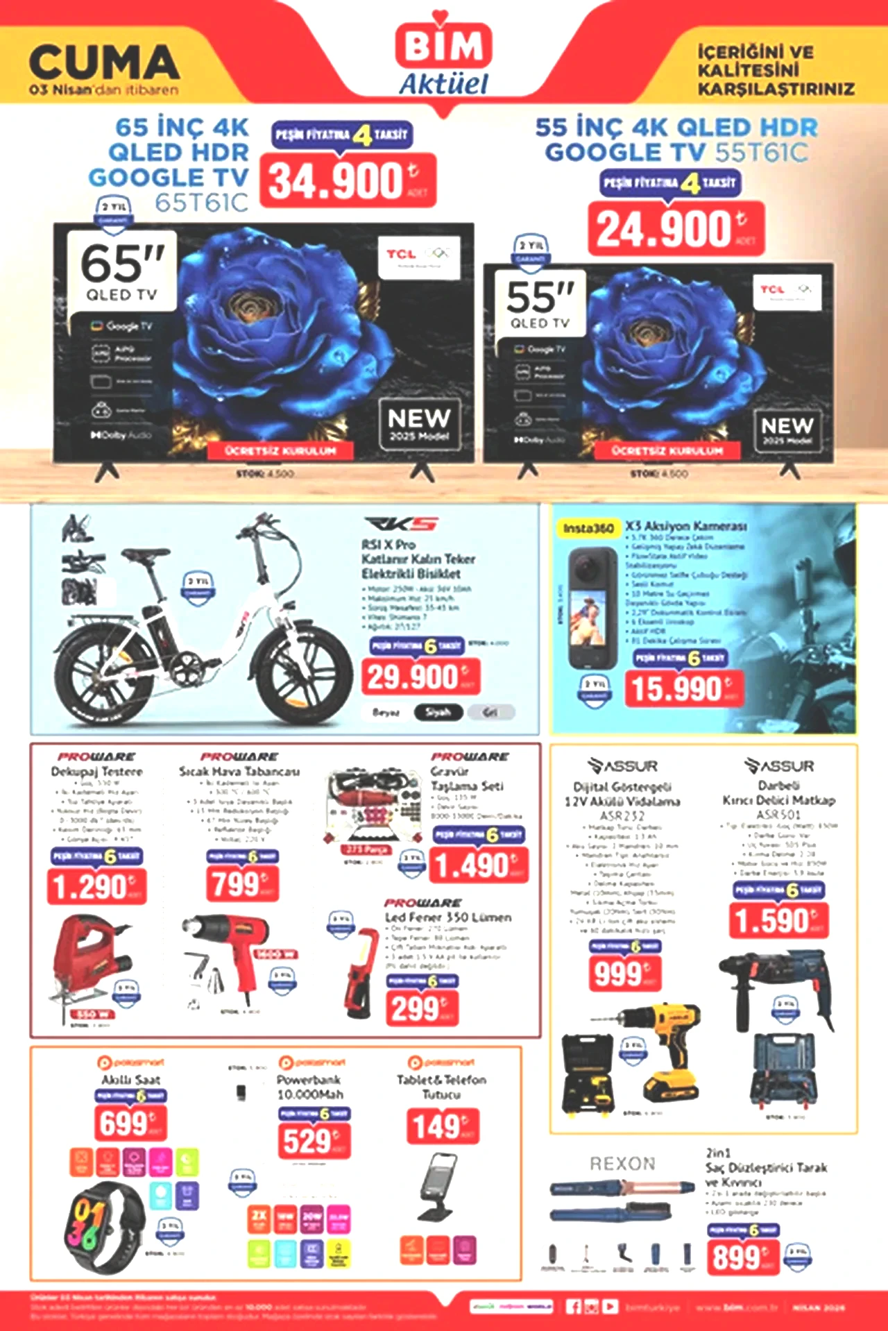 BİM 3-9 Nisan aktüel kataloğu listesi! BİM indirimli gelecek ürünler hangileri?