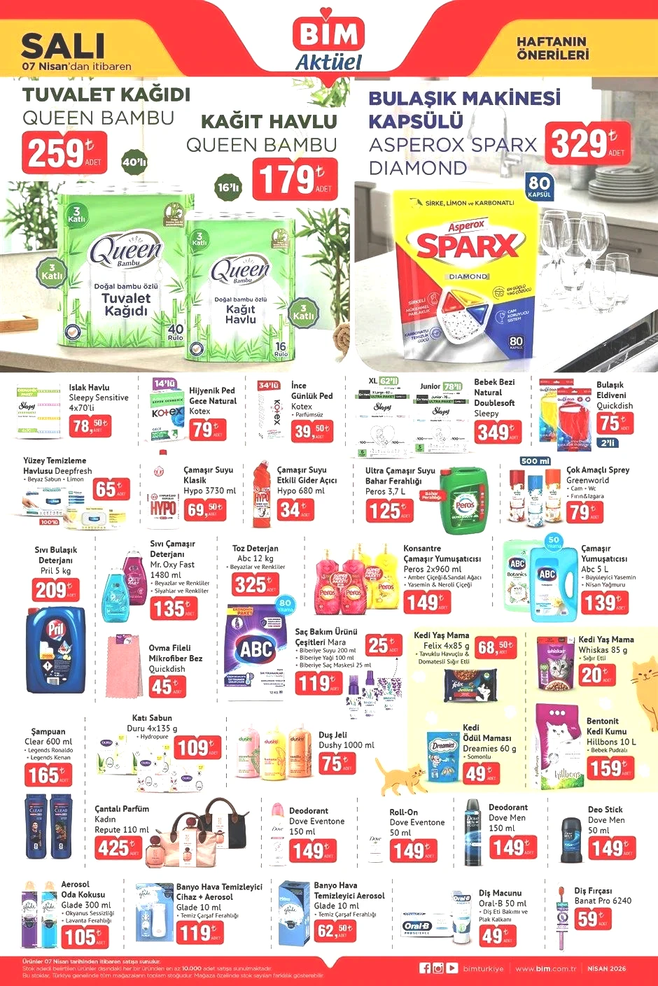 7 NİSAN SALI BİM AKTÜEL KATALOĞU