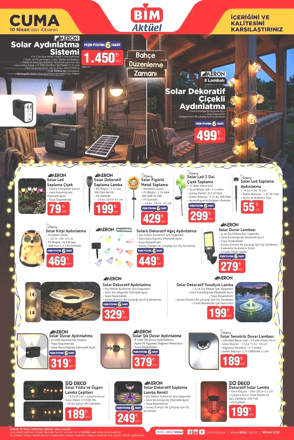 10 NİSAN CUMA BİM AKTÜEL KATALOĞU