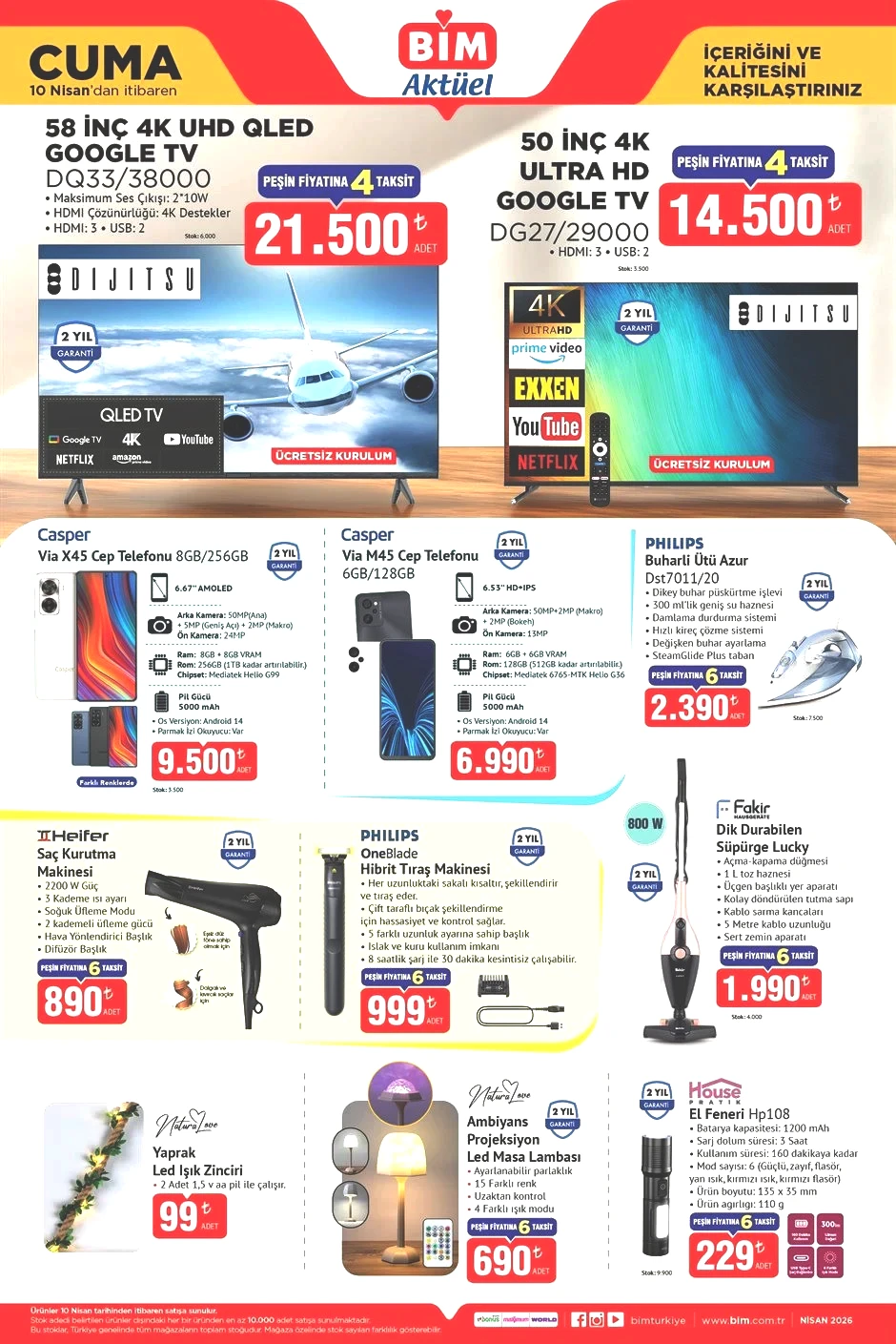 BİM AKTÜEL 10 NİSAN 2026