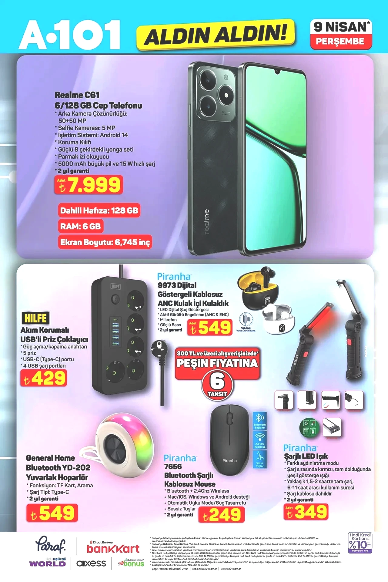 A101’ de bu hafta neler var? 9 Nisan A101 aktüel ürünler kataloğu