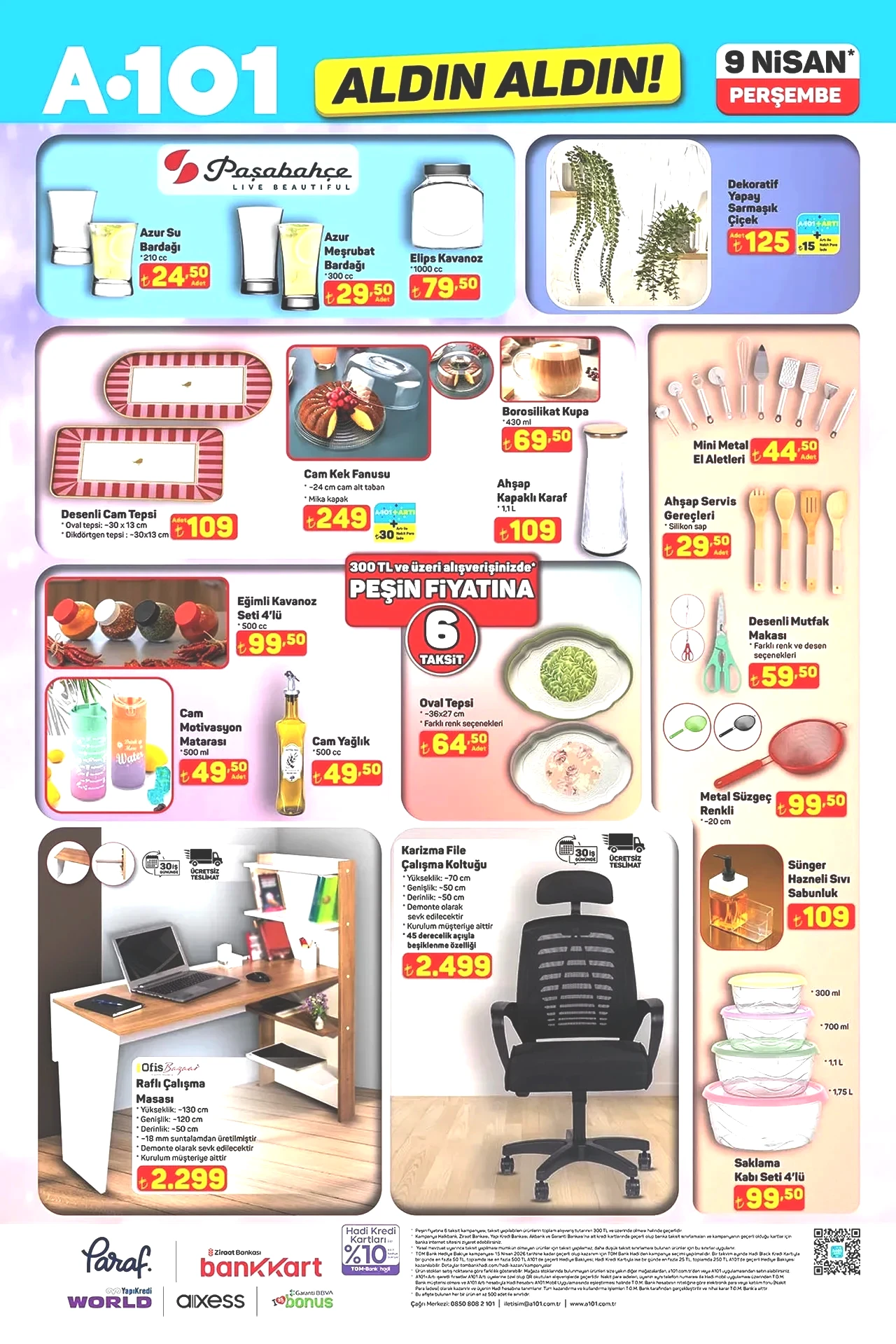 A101’ de bu hafta neler var? 9 Nisan A101 aktüel ürünler kataloğu