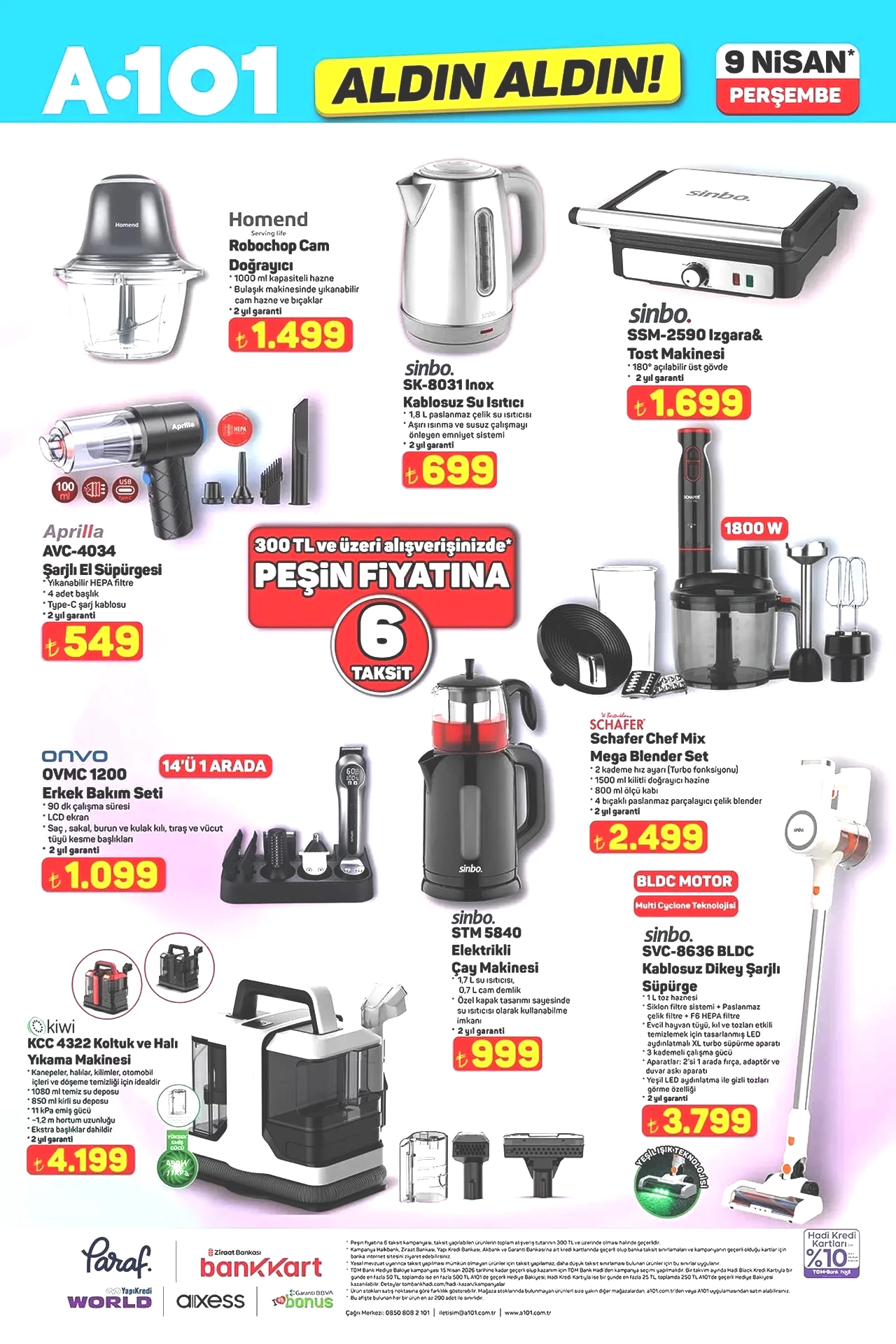 A101’ de bu hafta neler var? 9 Nisan A101 aktüel ürünler kataloğu