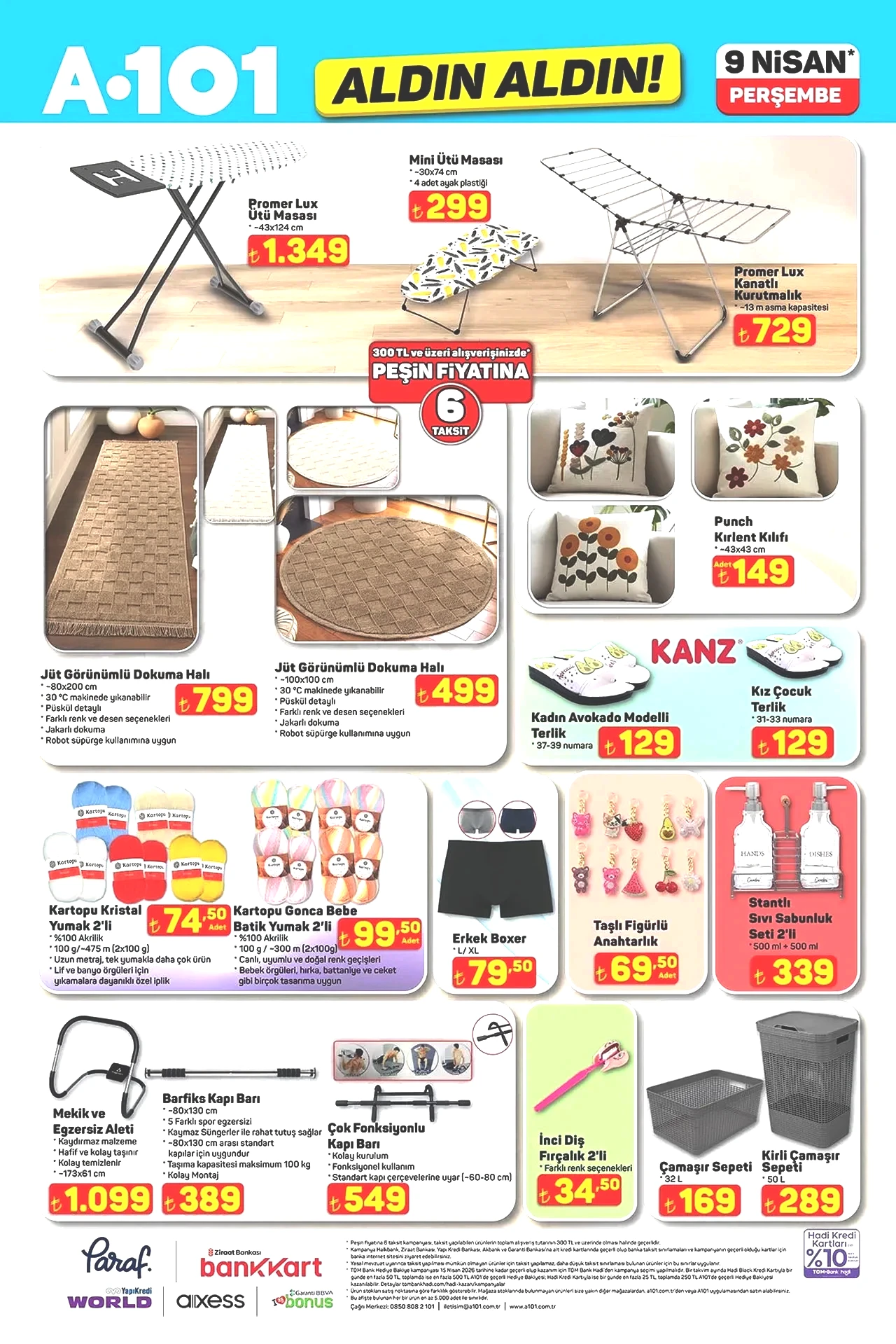 A101’ de bu hafta neler var? 9 Nisan A101 aktüel ürünler kataloğu